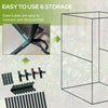 Walk-in Crop Cage, Plant Protectors from Animals with Roll Up Zippered Door, 3.9' x 3.9' x 5.9', Dark Green