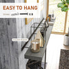 72"  Fireplace Mantel, Floating Farmhouse Solid Fir Wood Shelf, Handmade Heavy Duty Wall Mounted Shelf, with Metal Bracket, Rustic Gray