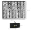 Reversible Outdoor Rug Carpet RV Camping Rugs with Carry Bag, 9' x 12', Black & White Chain