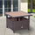 Rattan Wicker Outdoor Accent Table with Umbrella Insert
