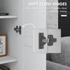 71" Tall Storage Cabinet with Movable Storage Shelves, Modern Style Pantry Cupboard Cabinet with Soft Close Doors, White