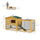 2 Level 59" Outdoor Rabbit Hutch with Openable Top, Yellow
