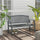 46" Outdoor Garden Bench, Metal Bench, Steel Slatted Frame Furniture for Patio, Park, Porch, Lawn, Yard, Deck, Gray