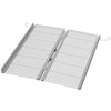 3' Foldable Handicap Ramp for Home, Steps, Doorways, Aluminum Portable Wheelchair Ramp, Textured Threshold Ramp, Silver