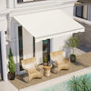 10' x 8' Electric Awning, Retractable Awning, UV Protection with Remote Controller and Manual Crank Handle for Deck