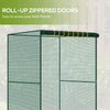 Walk-in Crop Cage, Plant Protectors from Animals with Roll Up Zippered Door, 3.9' x 3.9' x 5.9', Dark Green
