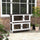 46" Outdoor Rabbit Hutch, Bunny Cage Pet House w/ Removable Trays & Ramp for 1-2 Rabbits, Small Animal Habitat, Brown