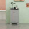Tilt-out Laundry Storage Cabinet with Tabletop and Compartment Hamper, White