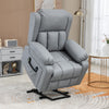 Electric Recliner Chair, Lift Chair for Elderly with Vibration Massage, Remote Control and Side Pockets, Gray