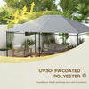 10' x 13' Gazebo Replacement Canopy Cover, Gazebo Roof Replacement (TOP COVER ONLY), Light Gray