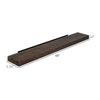 48" Fireplace Mantel, Floating Farmhouse Solid Fir Wood Shelf, Handmade Heavy Duty Wall Mounted Shelf, with Metal Bracket, Walnut Brown