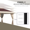 13' x 13' Pop Up Gazebo Instant Canopy Tent Shelter with 2-Tier Roof, Carry Bag, Wight Bags for Outdoor, Garden, Brown