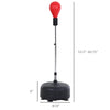Punching Bag Free Standing w/ Boxing Gloves Height Adjustable Boxing Ball Set  Great For Training, Exercise, Fitness & Stress Relief - Red