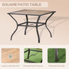 5-Piece Patio Dining Set, 4 Swivel Rocker Chairs and 37" x 37" Dining Table Furniture Set with Umbrella Hole, Brown