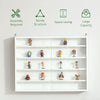 5-storey Wall Shelf Display Cabinet w/2 Glass Doors and 4 Adjustable Shelves, White