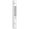 71" Tall Bathroom Storage Cabinet, Narrow Toilet Cabinet with Open Shelves, 2 Door Cabinets, Adjustable Shelves for Kitchen & Hallway, White