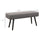 39 Inches Upholstered Bedroom Bench, Modern End of Bed Bench with Steel Legs, Gray