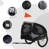 Dog Bike Trailer with Hitch Coupler, Quick Release Wheels, Reflectors, Flag for Medium Dogs, Black
