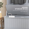 3-In-1 Entryway Bench with Coat Rack, Hall Tree with Bench and Shoe Storage, 5 Hooks for Hallway