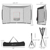 Baseball Net with Strike Zone, Tee, Caddy and Carry Bag for Pitching and Hitting, Portable Softball and Baseball Training Equipment