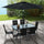 8 Pieces Patio Furniture Set with 9Ft Patio Umbrella, Outdoor Dining Table and Chairs, Black