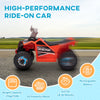 6V Children Ride On Cars with Forward Backward, Kids ATV Four-Wheeler Wear-Resistant Wheels for Ages 18-36 Months, Red
