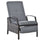 Rattan Adjustable Recliner Chair with Hand-Woven All-Weather Wicker for Patio, Outdoor, Garden, Poolside, Grey