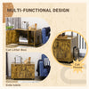 Cat Litter Box Enclosure with Double Doors, Divider, Cat Little Furniture,  Rustic Brown