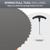 Trampoline Mat Replacement with Spring Pull Tool and 72 V-Hooks, Fits 12' Trampoline with 5.5" Springs, Black