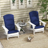 Outdoor Chair Cushions for Adirondack Chair, Replacement Cushions with Ties, Seat & Back Cushion, Blue