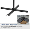 10FT Cantilever Patio Umbrella, Offset Umbrella with Crank and Cross Base for Deck, Backyard, Pool and Garden, Navy Blue
