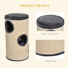 28" Cat Condo 3-Story Cat House with Sisal, Gray