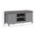 Modern Shoe Storage Bench, Entry Way Bench with Cushion, 2 Sliding Doors, Storage Ottoman Bench, Holds 10 Pairs, Gray