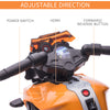 6V Electric Motorcycle for Kids, Dirt Bike, Battery-Powered Ride-On Toy Off-Road Street Bike with Pedal, Headlights, and Training Wheels, Orange