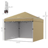 10 x 10ft Pop Up Canopy with Sidewalls, Weight Bags and Carry Bag, Height Adjustable Tents for Parties