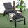 Outdoor Chaise Lounge Chair, Pool & Sun Tanning Chair with 5-Level Reclining Back, Wheels, Thick Iron Frame & Sling Fabric for Beach