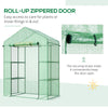 56" x 29" x 77" Walk-in Greenhouse, Garden Hot House with 4 Shelves, Roll-Up Door and Weatherized Cover, Green