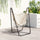 Hammock Chair with U Shape Stand, Hammock Swing Chair with A Side Pocket, Brown/Cream White