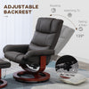 Swivel Recliner with Ottoman Massage Recliner Chair and Ottoman Faux Leather Reclining Chair with Remote Brown