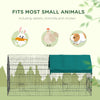 87" Small Animal Playpen with with Roof for Rabbits, Chicken, Chinchillas for Indoor/Outdoor Use, Green