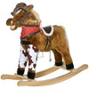 Baby Rocking Horse Toy, Large Riding Horse W/ Realistic Sounds for Kids 3+ Years Old, Boys Girls Gift, Brown