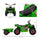 6V Children Battery Operated Car with Back Trailer, Forward Backward, Wear-Resistant Wheels for Ages 18-36 Months, Green
