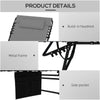 Folding Chaise Lounge Set with Reclining Back, 25.6" x 74" x 14.2", Gray