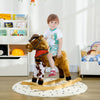Baby Rocking Horse Toy, Large Riding Horse W/ Realistic Sounds for Kids 3+ Years Old, Boys Girls Gift, Brown