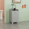 Tilt-out Laundry Storage Cabinet with Tabletop and Compartment Hamper, White