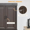 70.75" Freestanding Kitchen Pantry with 4 Doors, and 2 Large Cabinets, Tall Storage Cabinet with Wide Drawer for Kitchen Dining Room, Coffee