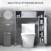 Over Toilet Bathroom Organizer, Freestanding Over the Toilet Storage Cabinet with Adjustable Shelves, Toilet Rack