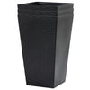 Set of 3 Tall Planters, Outdoor & Indoor Flower Pot Set for Front Door, Entryway, Patio and Deck, Black