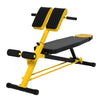 Adjustable Dumbbell Exercise Bench, Foam Leg Holders, Exercise Abs, Arms, Core, Strength Workout Bench for Home, Yellow