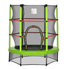Φ4.5FT Kids Trampoline with Enclosure Net, Springless Design, Safety Pad and Steel Frame, Toddler Round Bouncer for Age 3 to 6 Years, Green